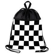 Мешок для обуви BRAUBERG БОЛЬШОЙ, с ручкой, карман на молнии, сетка, 49х41 см, "Black and White", 273452