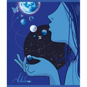 Тетрадь А5 48 л., ПЗБМ скоба, клетка, Soft-Touch, глиттер, "Космо" (микс в спайке), 23829