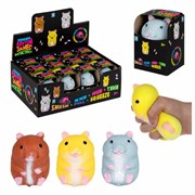 Игрушка-антистресс КРУТОЙ ЗАМЕС "Хомяк", 7,5х5,5 см, ассорти 3 цвета, 1TOY, Т24578