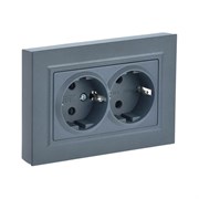 Двухместная розетка IEK Brite рсш12-3-брм