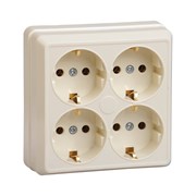 Четырехместная розетка Generica ОКТАВА РС24-3-ОК