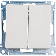 Двухклавишный переключатель Systeme Electric Бежевый сх.6, 10АХ