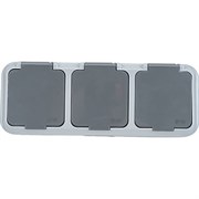 Трехместная розетка BYLECTRICA серия ПРАЛЕСКА АКВА