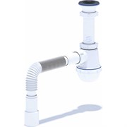 Гофрированный бутылочный сифон для умывальника/мойки АНИ пласт A0115