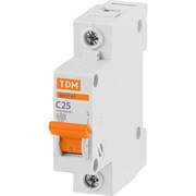 Автомат TDM ELECTRIC ВА47-63 1Р, 25 А, 4,5 кА, С