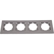 Четырехместная рамка Nilson Alegra metallic