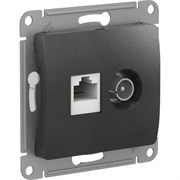 Двойная тв компьютерная розетка Systeme Electric Glossa