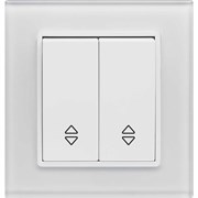 Реверсивный двухклавишный выключатель Metronex Exclusive White