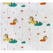 Мягкая самоклеящаяся 3D панель LAKO Детская Единороги