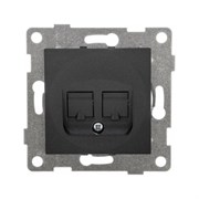 Двойной механизм телефонной розетки GUSI ELECTRIC Ugra