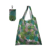 Складная сумка Рыжий кот с чехлом, 38х58 см, полиэстер, зеленый