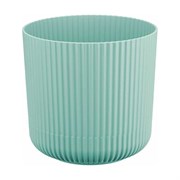 Кашпо IDEA ВЕЛЬВЕТ D160 мм, 2.5 л, с пристегнутым поддоном М 3181 морская