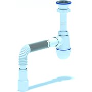 Гофрированный бутылочный сифон для умывальника/мойки АНИ пласт C0115