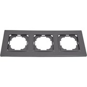 Трехместная рамка Nilson Alegra metallic