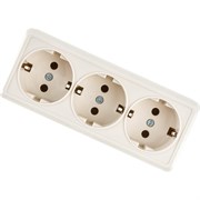 Трехместная розетка Generica РС23-3-ОК ОКТАВА
