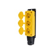 Трехместная влагозащищенная розетка REXANT 111-126