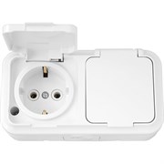 Двухместная розетка BYLECTRICA ПРАЛЕСКА АКВА