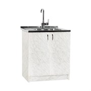 Тумба SANTREK 80*60 цвет карара (2 дверцы) (ЛДСП)