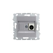 Телевизионная розетка Metronex Exclusive Silver Metallic