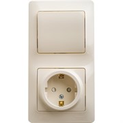 Розетка и выключатель Systeme Electric Glossa
