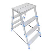 Двусторонняя алюминиевая стремянка LadderBel STR2-AL-4EP