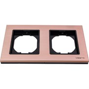 Двухместная рамка Metronex Exclusive Champagne Metallic