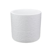 Кашпо IDEA СЛАНЕЦ D200 мм 3,4л с вставкой, белый М