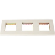 Трехпостовая рамка LANMASTER LAN-FRS45x45/3-WH