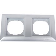 2-местная рамка Metronex Roma Silver