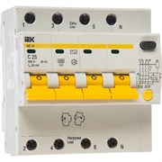 Дифференциальный автомат IEK АД-14 4п, 25А, C, 30мА