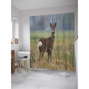 Штора-занавеска для ванной JoyArty Газель в поле