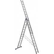 Универсальная алюминиевая трехсекционная лестница Алюмет Серия HS3