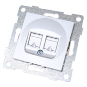 Двойной механизм телефонной розетки GUSI ELECTRIC Ugra