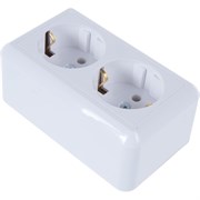 Двухместная розетка Кунцево-Электро ОПТИМА РА16-374