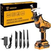 Сабельная аккумуляторная пила DEKO DKRS20-Li-ion