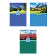 Тетрадь А4 80 л., HATBER, скоба, клетка, глянцевая ламинация, "Живописные пейзажи" (микс), 083006, 80Т4лВ1