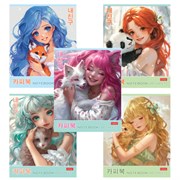 Тетрадь А5 48 л., HATBER скоба, клетка, Soft-touch ламинация, "Милый друг" (микс в спайке), 089131, 48Т5лВ1