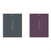 Тетрадь А5, 80 л., HATBER, гребень, клетка, Soft-touch ламинация, "Криптография" (микс в спайке), 090314, 80Т5лВ1гр