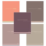 Тетрадь А5, 96 л., HATBER, скоба, клетка, Soft-touch ламинация, "Мечтай!" (микс в спайке), 090512, 96Т5лВ1