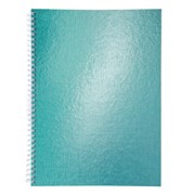 Тетрадь бумвинил А4 96 л., гребень, офсет №1, клетка, "МЯТА Metallic", HATBER, 077199, 96Т4бвВ1гр