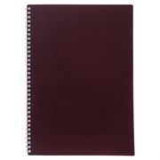 Тетрадь обложка пластик, А4, 80 л., гребень, клетка, HATBER, "VELVET" Бордо, 081564, 80Т4В1гр_01606
