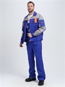 Костюм Союз-Профессионал-2 CH МВО (тк.Смесовая,240) п/к, васильковый/св.серый/оранжевый
