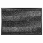 Коврик придверный 60х90 см, СЕРЫЙ, влаго-грязезащитный, 430 г/м2, ребристый, ЛЮБАША СТАНДАРТ, 701035