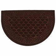 Коврик придверный 60х90 см, ВЕНГЕ, грязезащитный, 430 г/м2, ПОЛУКРУГ, фактурный ЧЕШУЙКИ, ЛЮБАША, 701053
