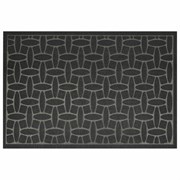 Коврик придверный 60х90 см, ЧЕРНЫЙ, грязезащитный, 430 г/м2, фактурный рисунок АЛМАЗ, ЛЮБАША, 701054