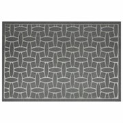 Коврик придверный 60х90 см, СЕРЫЙ, грязезащитный, 430 г/м2, фактурный рисунок АЛМАЗ, ЛЮБАША, 701055