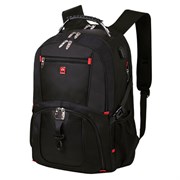 Рюкзак GERMANIUM UPGRADE Max, 3 отделения, отделение для ноутбука, USB-порт, UP-5, черный, 49х34х24 см, 271669