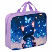 Папка на молнии с ручками BRAUBERG А4, 1 отделение, полиэстер, 80 мм, "Night catcher", 273301