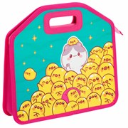 Папка-сумка ЮНЛАНДИЯ, 1 отделение, фетровые ручки, 34х30х11 см, "Duck tales", 273380