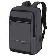 Рюкзак HEIKKI ELECT (ХЕЙКИ) универсальный, отделение для ноутбука, USB-порт, серый, 44х30х16 см, 273863